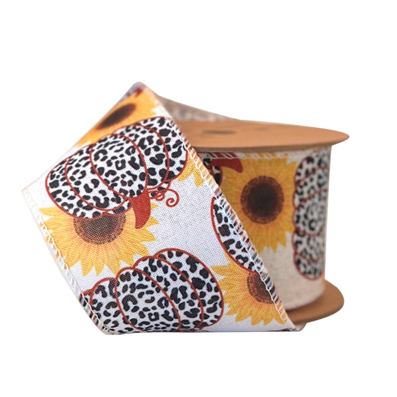 LaRibbons 2 1/2" Wired Ribbon | "Sunflower" Black/Yellow Multi | 10 Yard Roll